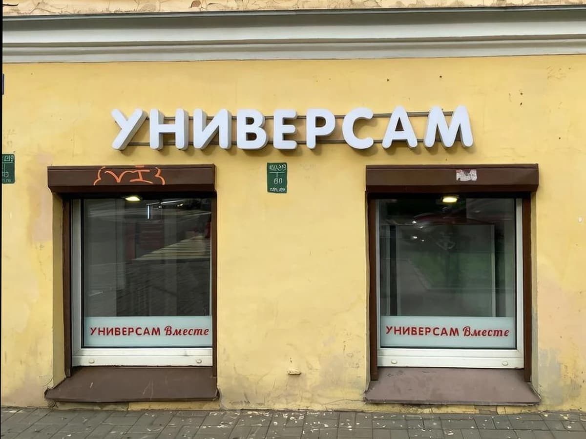 Объёмные буквы Универсам: фасад без видимых проводов
